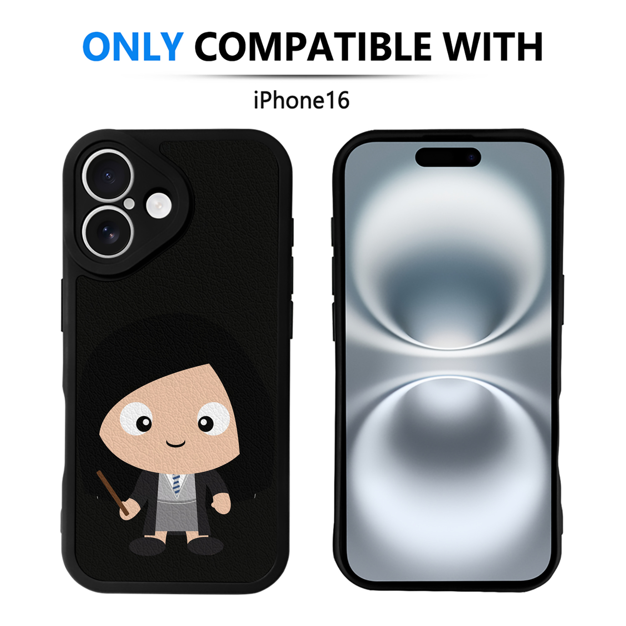 （画像用） Harry Potter ハリー・ポッターシリーズ 【iPhone 16シリーズ対応】シリコンスマホケース（レザー調） 材質：シリコン